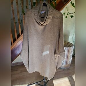 Cozy Tan Cowl Neck Sweater